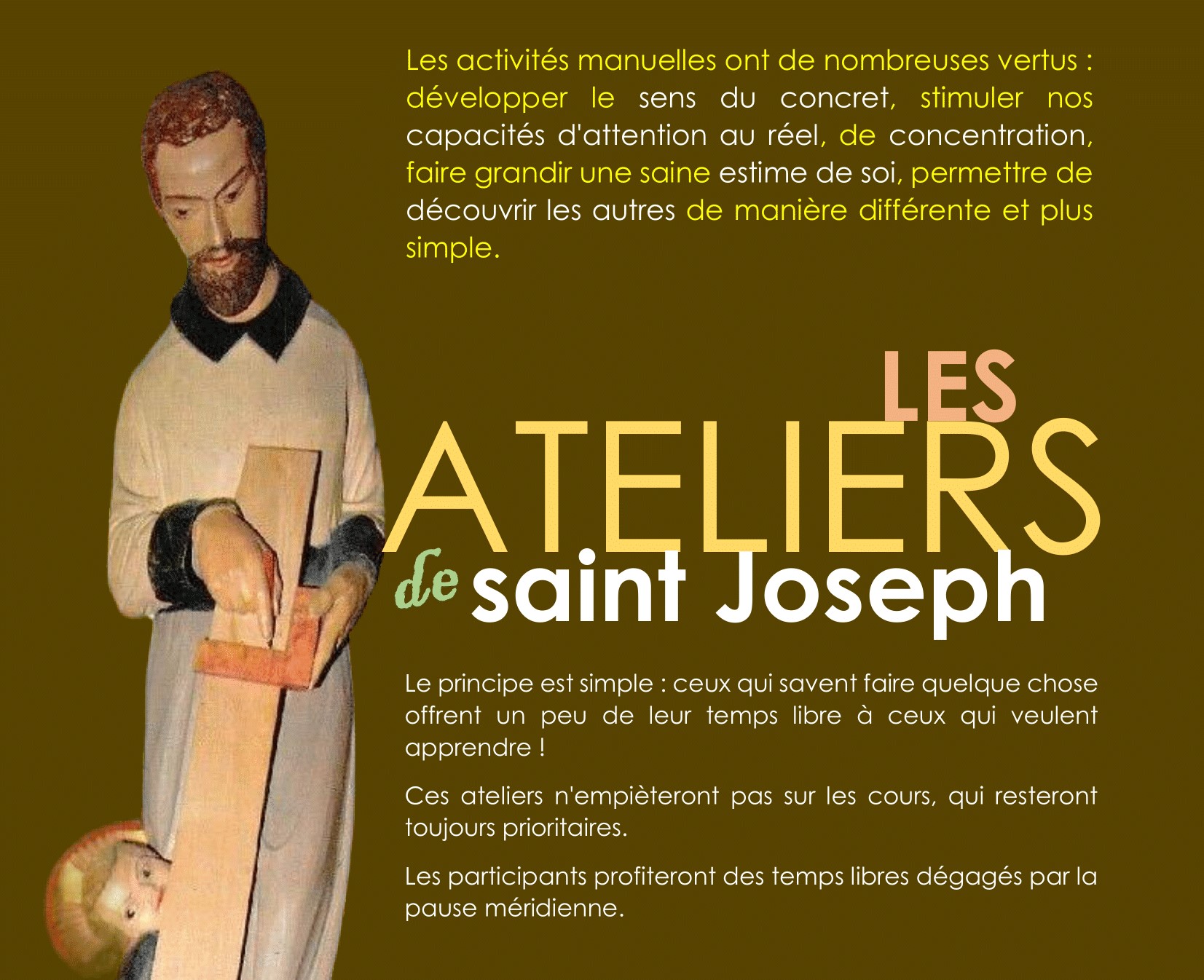 Lancement des Ateliers de saint Joseph