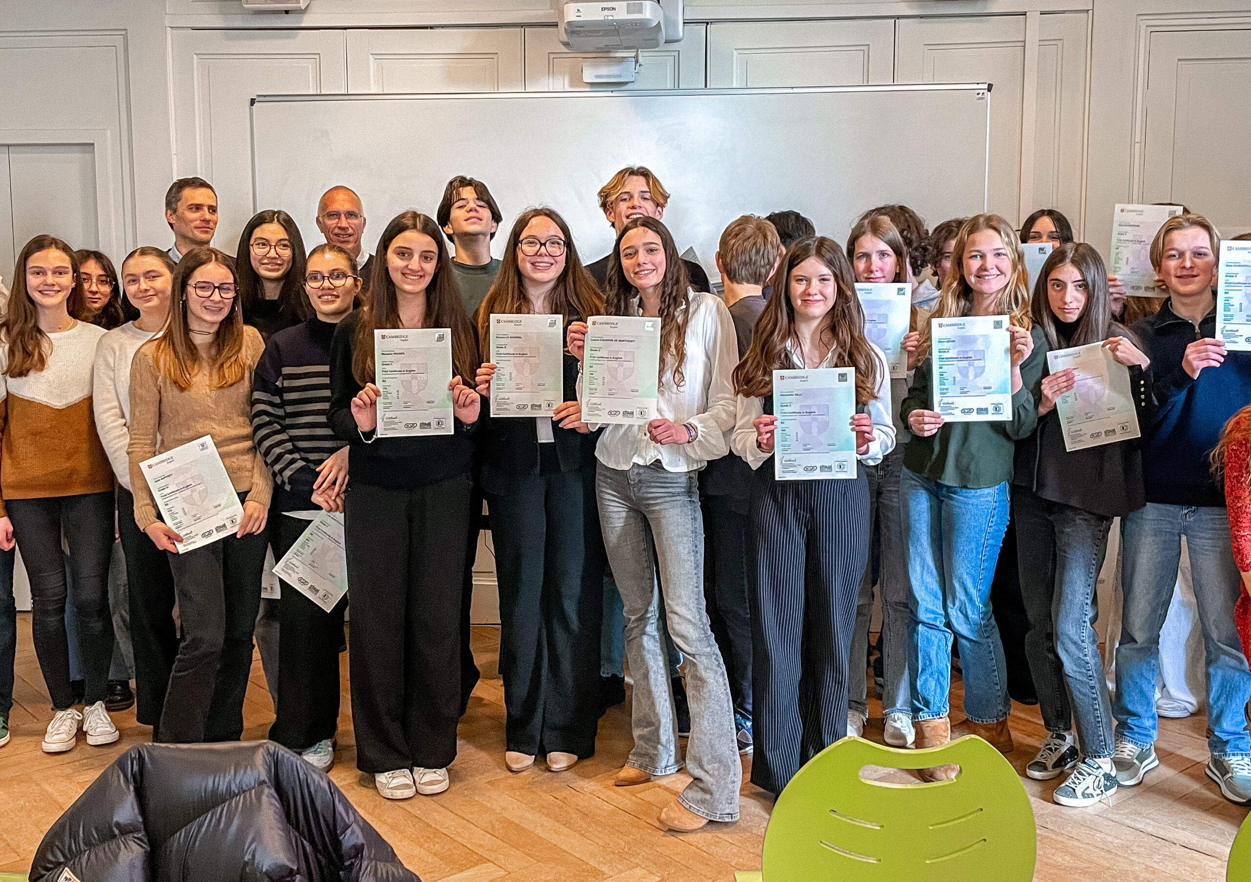 Remise des diplômes du B2 en Anglais